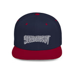 "ShredyorKnot" White Logo Flat Bill Snapback