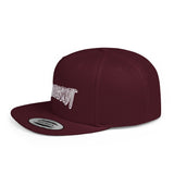 "ShredyorKnot" White Logo Flat Bill Snapback